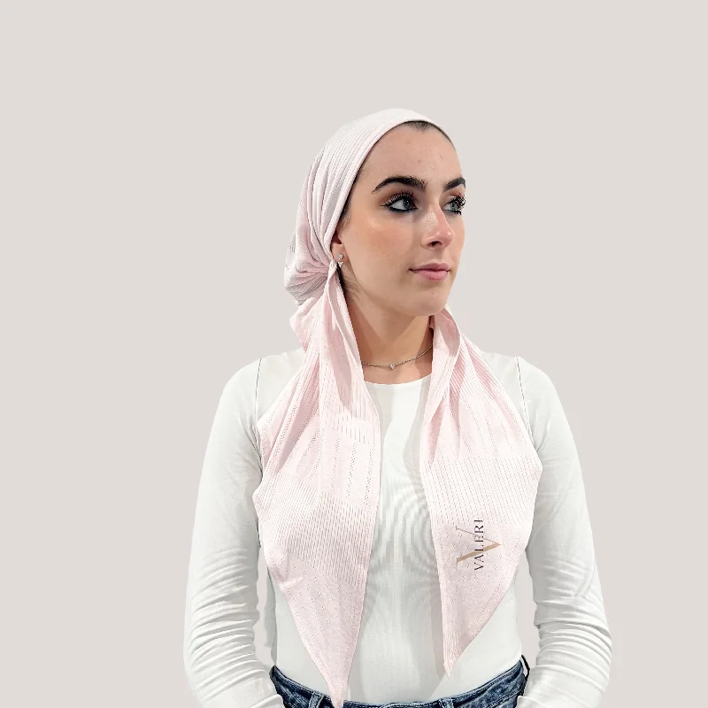 Light Pink Eyelet Pre-Tied Scarf