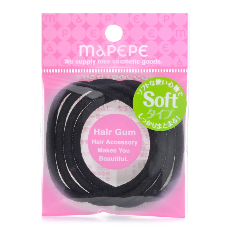 Mapepe Soft Hair Tie Black 4pcs