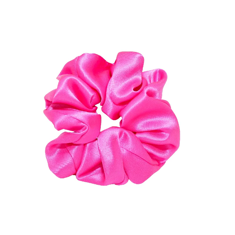 Sweet Dreams Silk Scrunchie in Electric Magenta