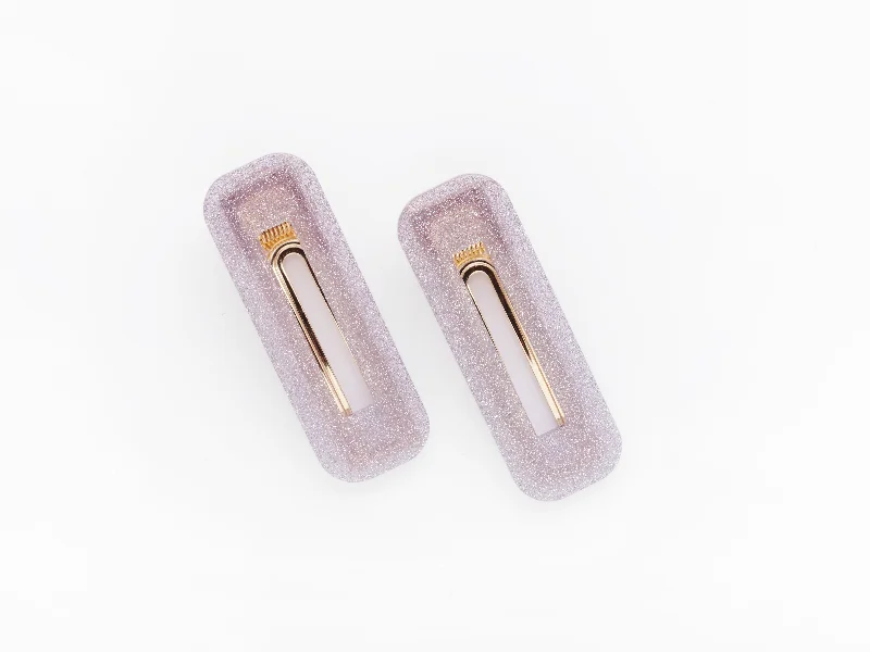 Greta Clip in Purple Glitter