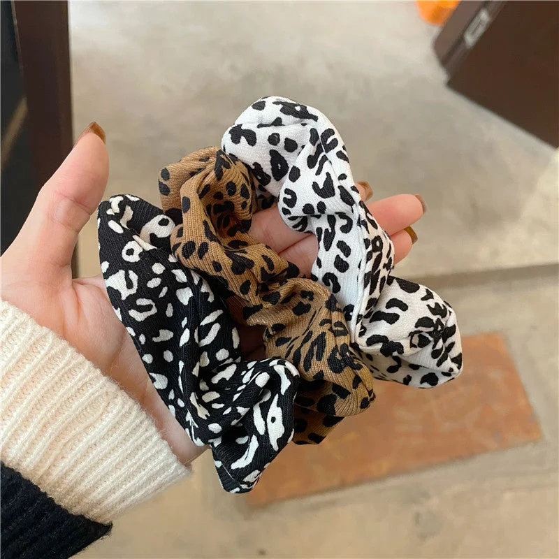 Wholesale Winter Leopard Print Hair Ties