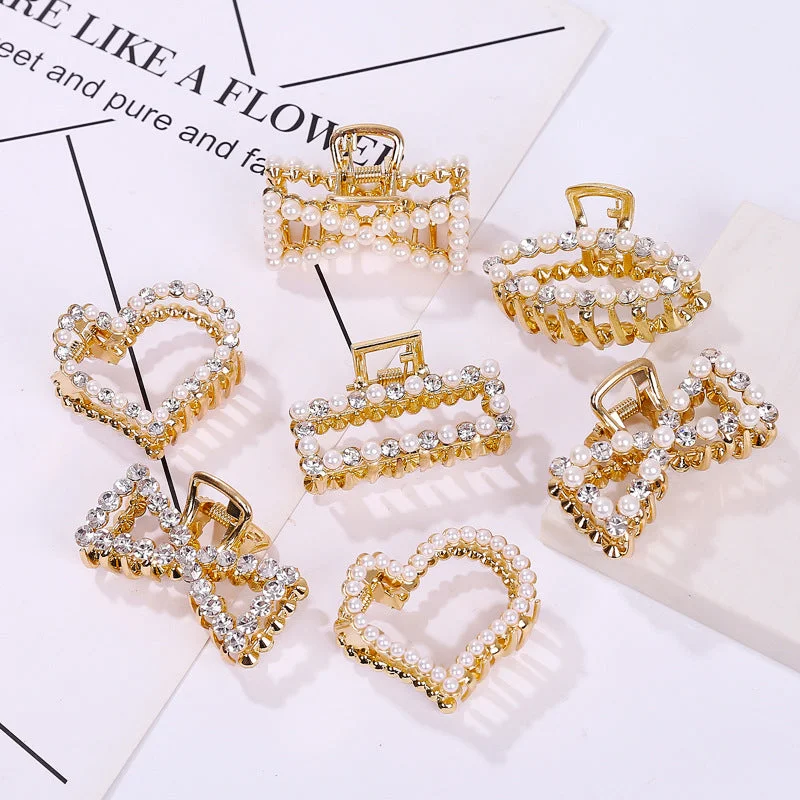 Wholesale New Rhinestone Pearl Metal Hairpin