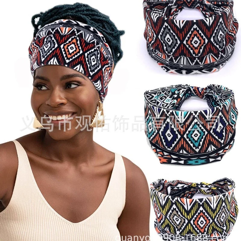 Wholesale Printed Women's Wide-brimmed Sports Women's Sweat-absorbing Headscarf