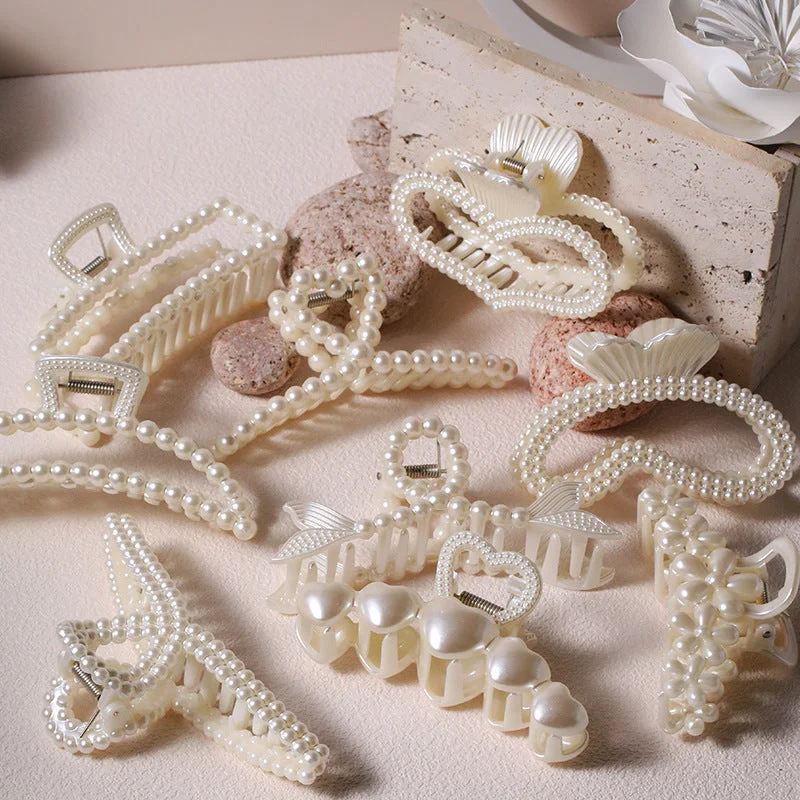 Wholesale Simple Fashion Pearl Shark Clip