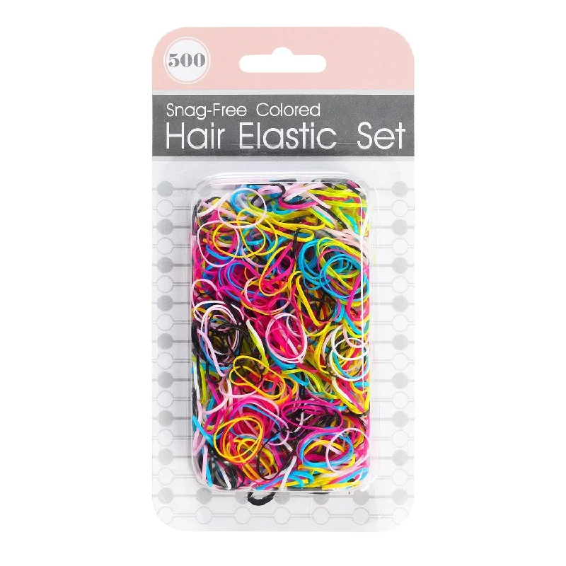 Snag Free Hair Elastics Assorted 500pcs