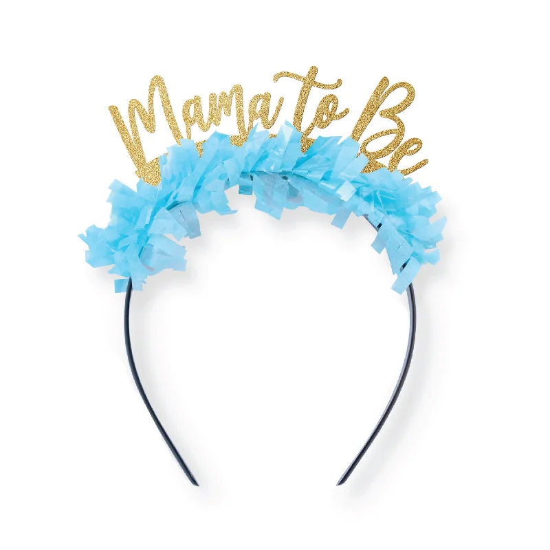 Blue Fringe Mama to Be Headband